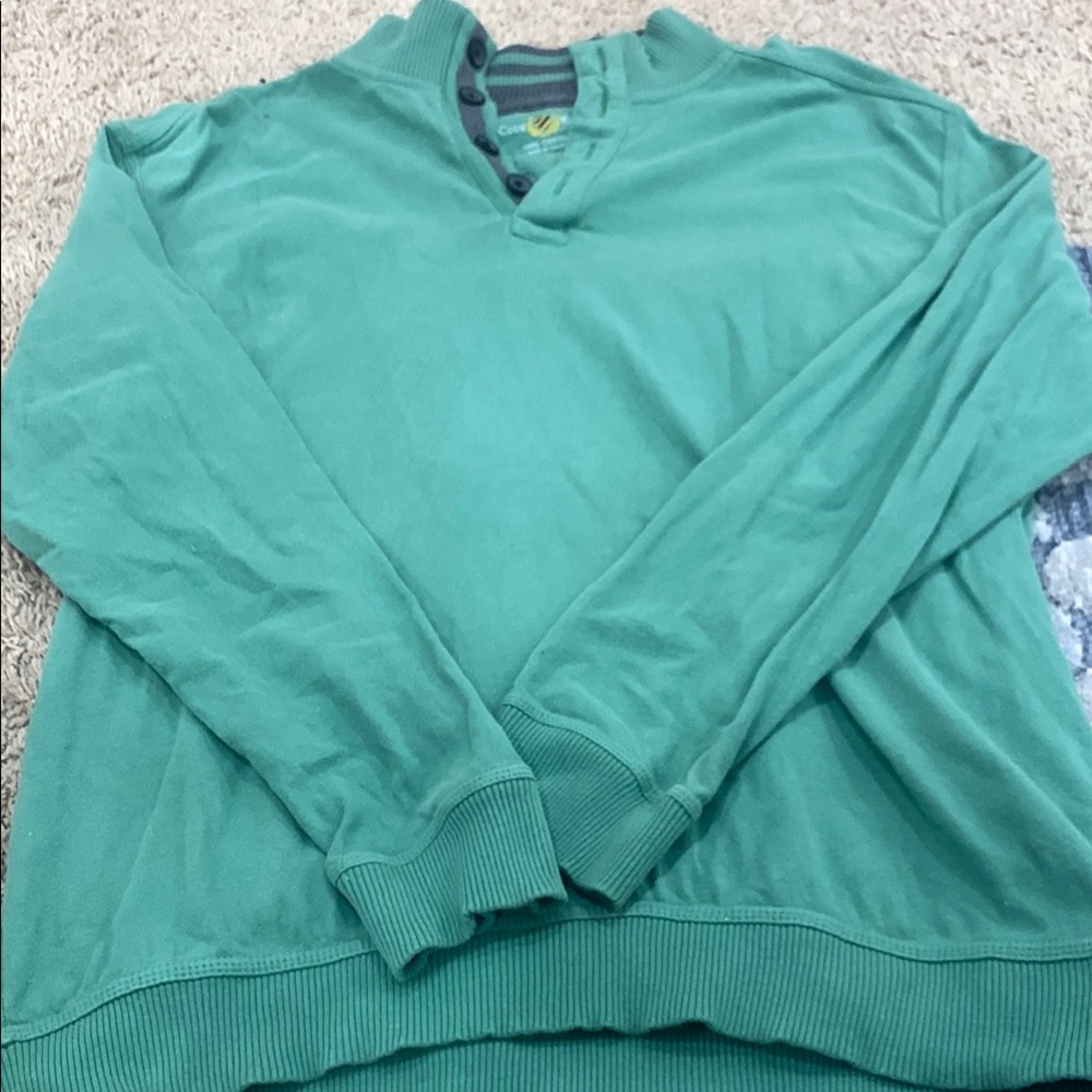Club Room Green Zip Up Sweater